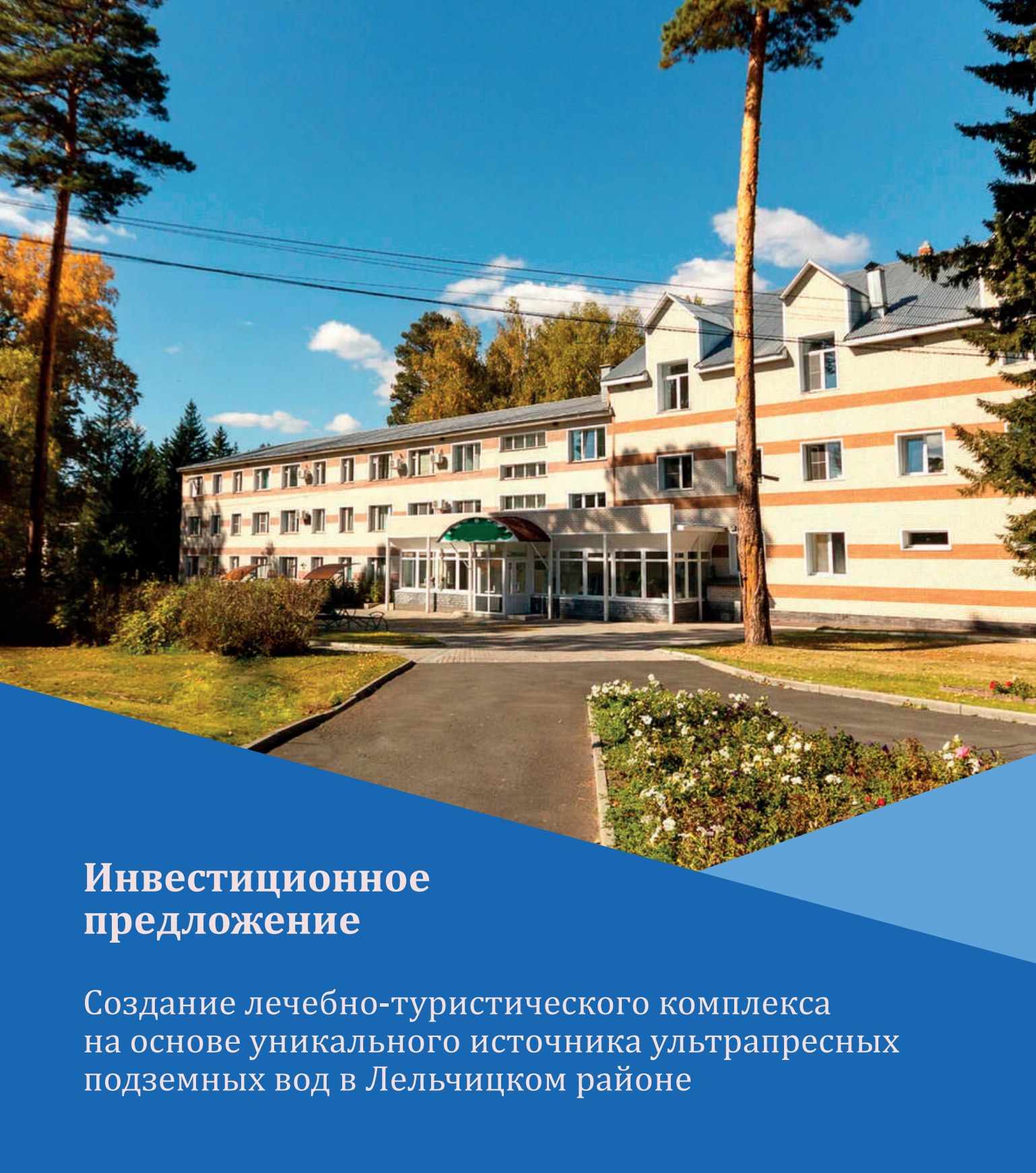 Создание лечебно-туристического комплекса на основе уникального источника ультрапресных подземных вод в Лельчицком районе Создание лечебно-туристического комплекса на основе уникального источника ультрапресных подземных вод в Лельчицком районе