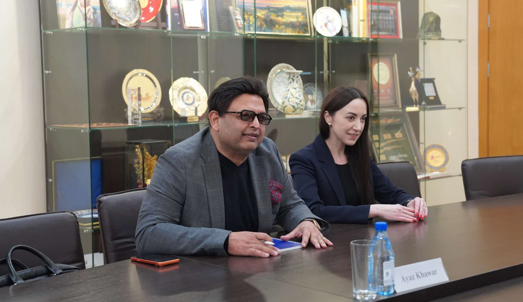 Mr. Ayaz Khawar at the meeting in the National Agency of Investment and Privatization's office 