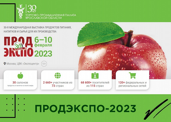 Продэкспо 2023 Международная выставка продуктов питания, напитков и сырья для их производства 